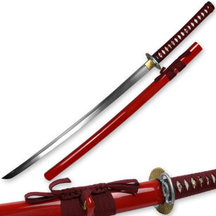 Katana Schwert scharf echt zum Training Metall Stahl 1045 Samurai 100% handgefertigt Nur für Erwachsene - 18 Jahre erforderlich SW-9239